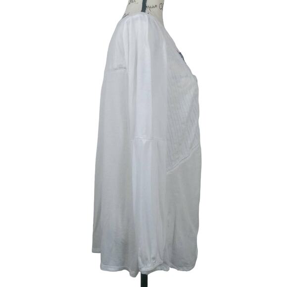 Flutter & Kick Maternity White Button Down Boho Size L - Picture 3 of 6